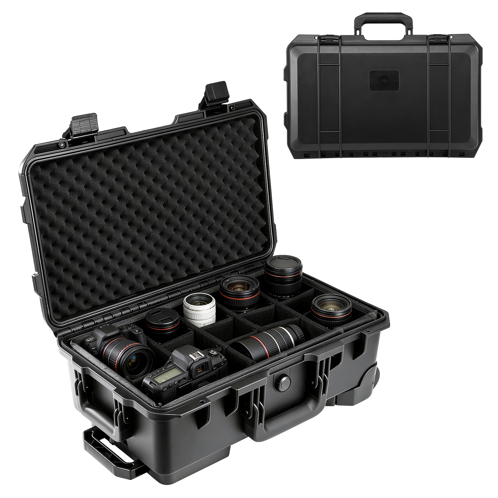 Drone Camera Case - Professional Large Hard Rolling Camera Case,
