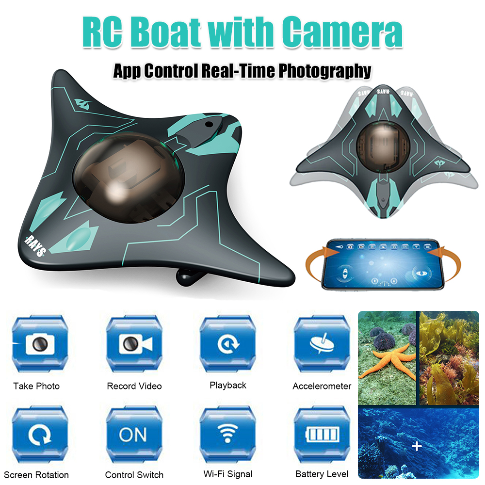 RC Boat with Camera App Contro - مراجعة Drone Camera Waterproof وسعره