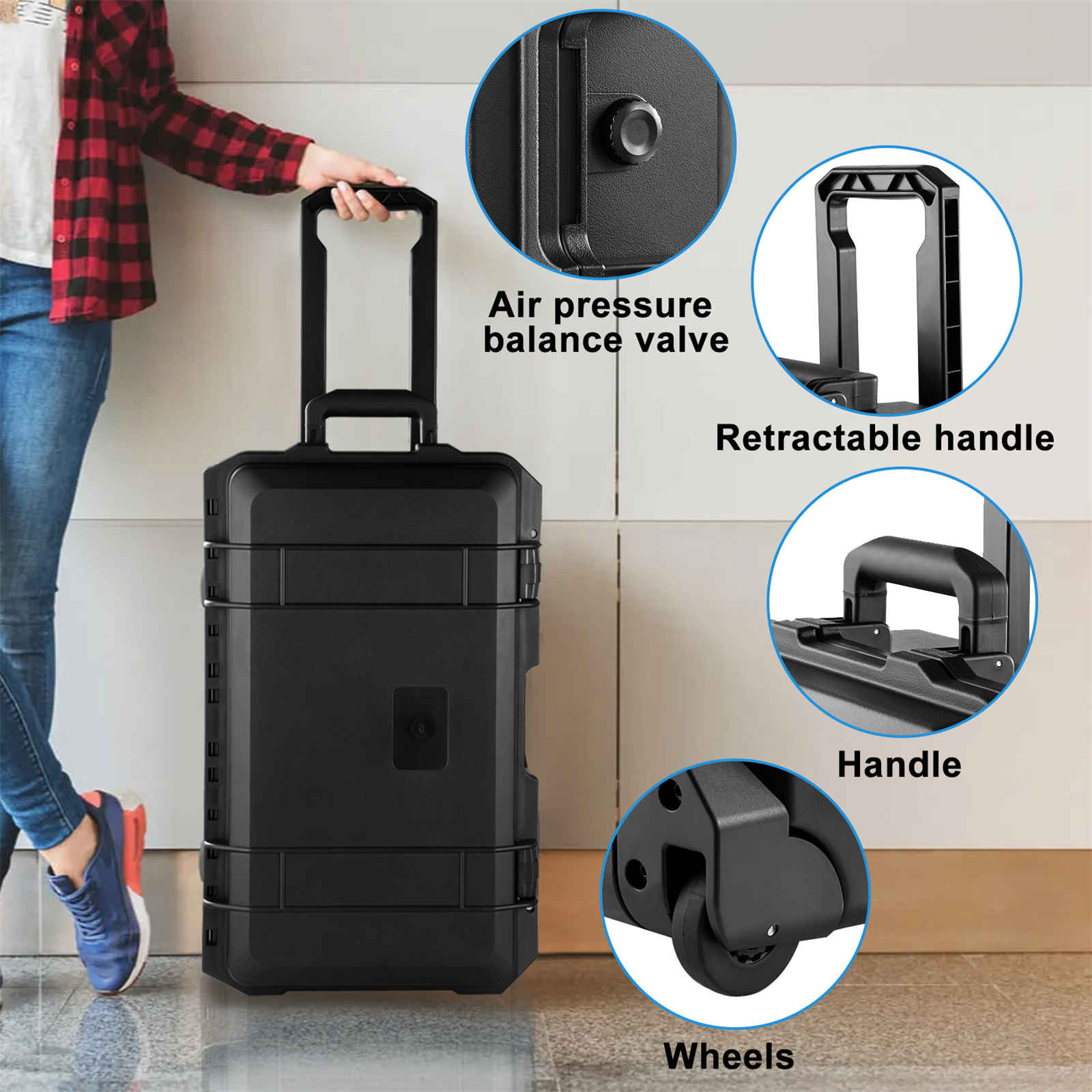 Rolling Camera Case, Portable  - مراجعة Drone Camera Case وسعره