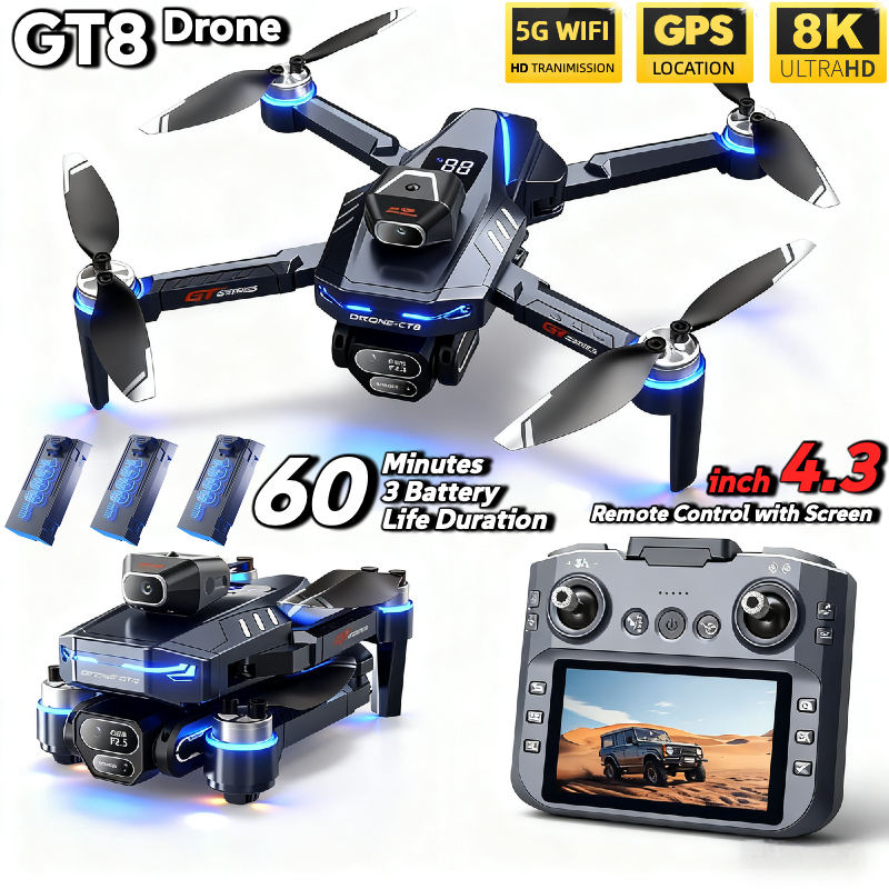 For Genuine GT8 Drone 4K Profe - مراجعة Drone Camera Thermal وسعره