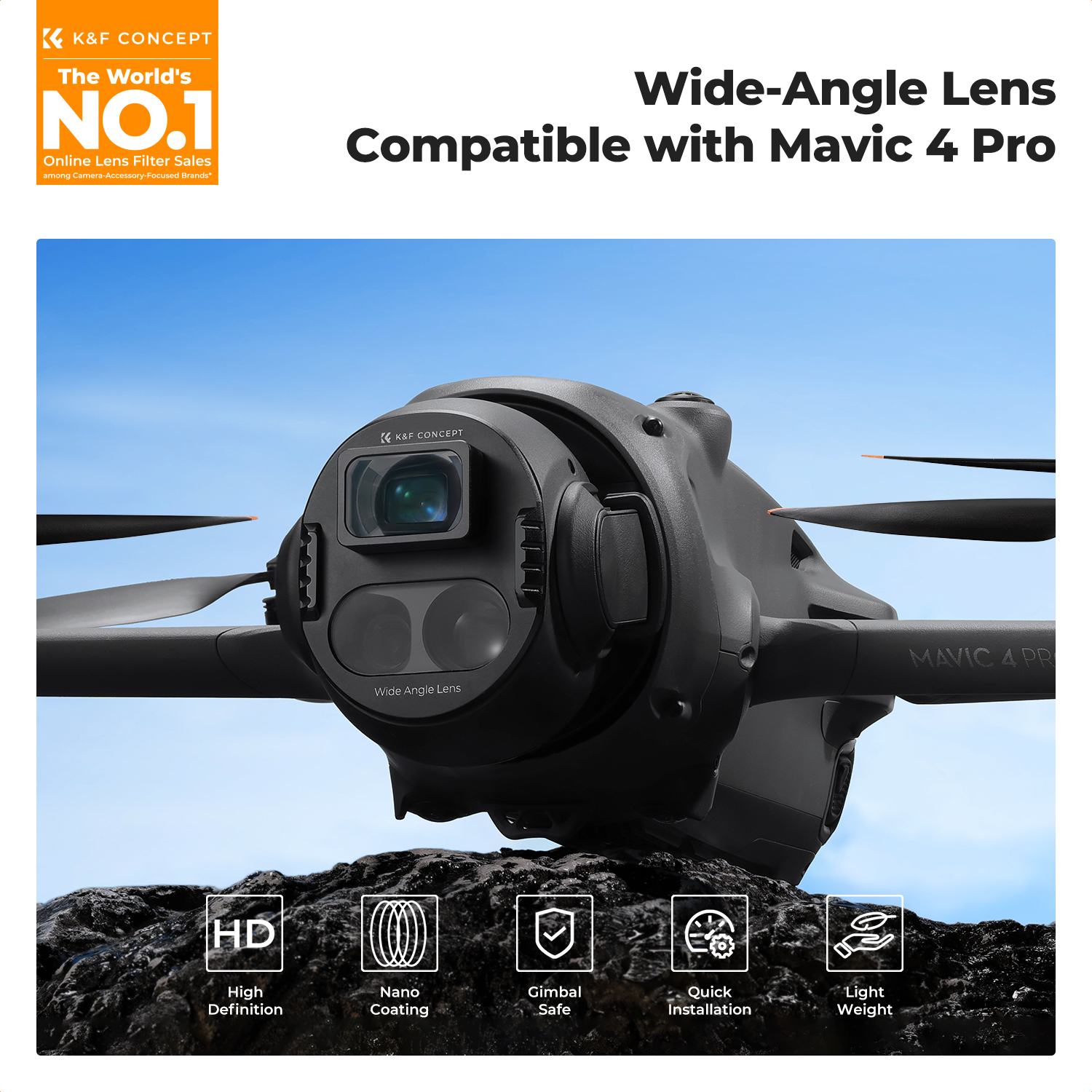 K&F Concept Wide-Angle Lens fo - مراجعة Drone Camera Filter وسعره