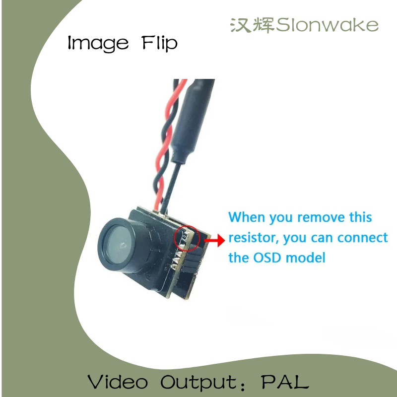 Slonwake 5.8G 48CH 25mW FPV VT - مراجعة Drone Camera Wide Angle وسعره