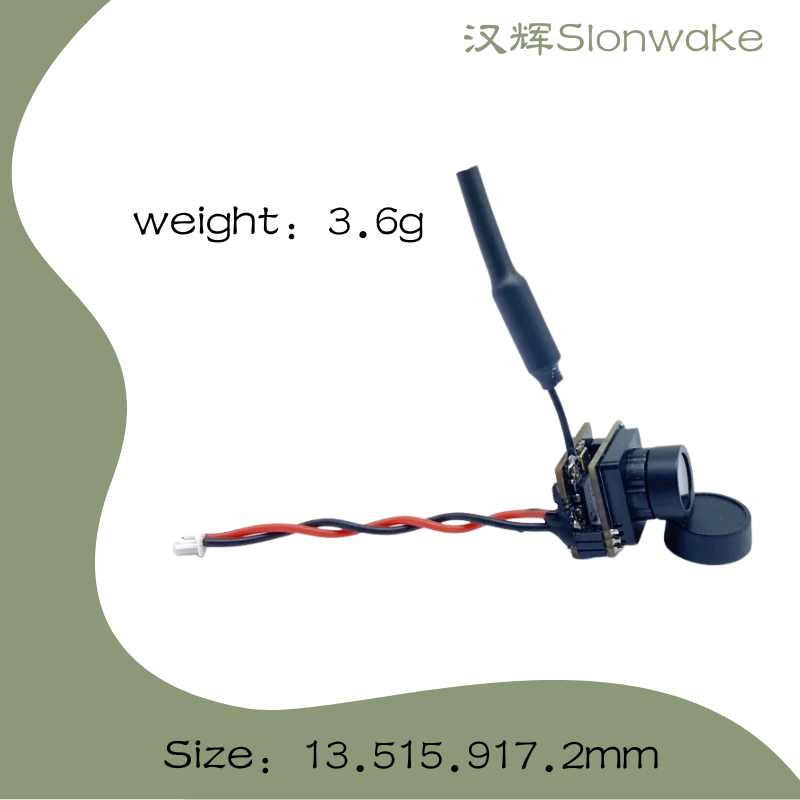 Slonwake 5.8G 48CH 25mW FPV VT - مراجعة Drone Camera Wide Angle وسعره