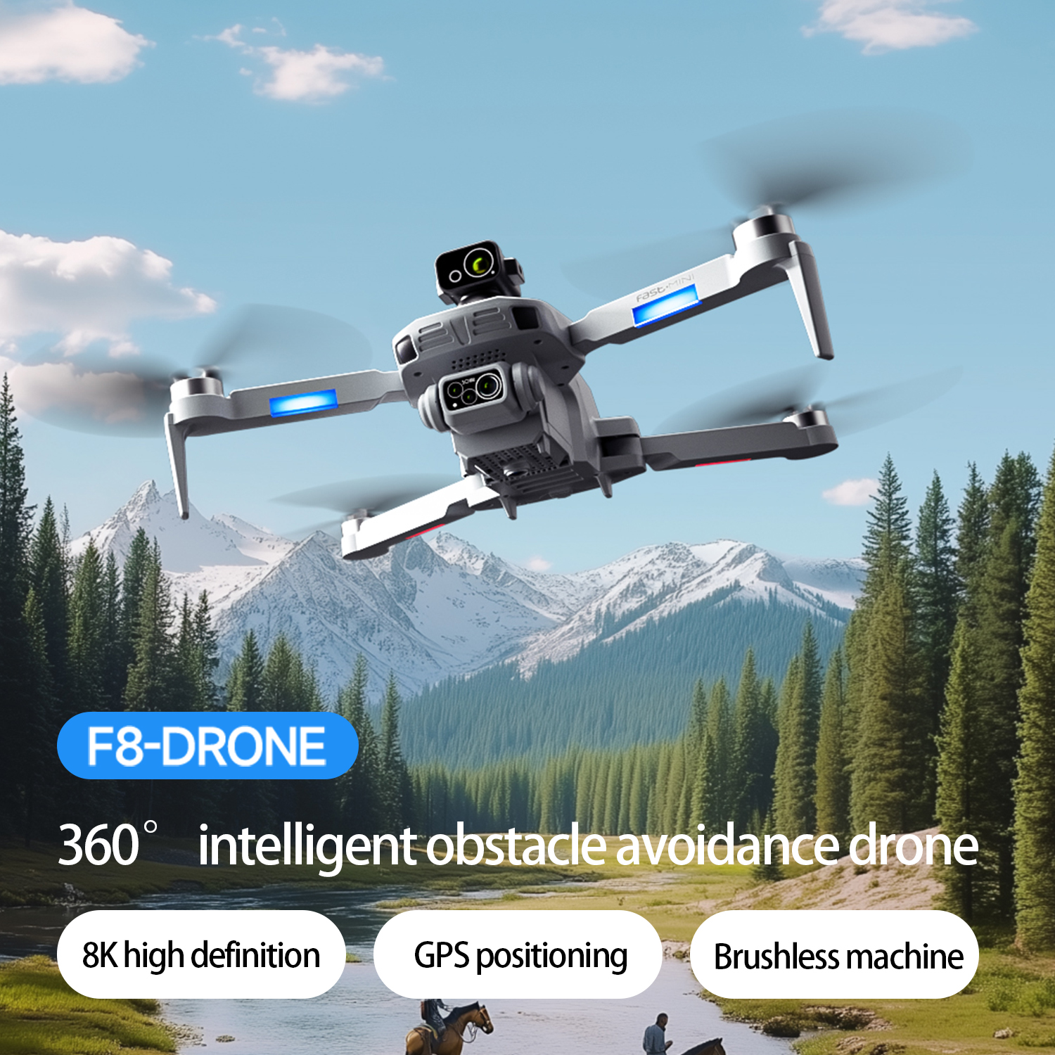 F8 MAX GPS Drone Professional  - مراجعة Drone Camera Mount وسعره
