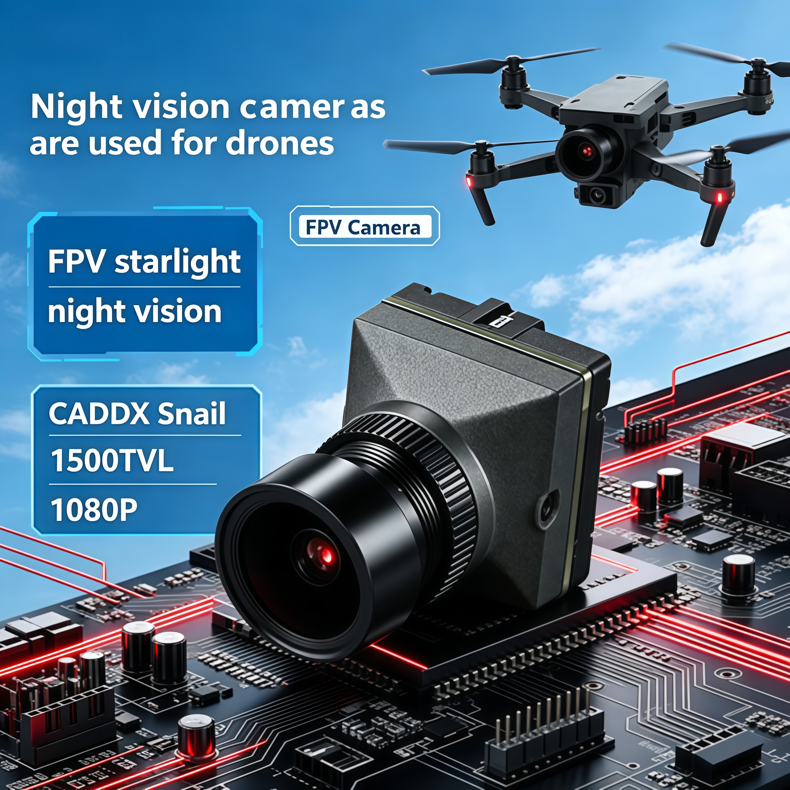 1500TVL HD CADDX Snail FPV Cam - مراجعة Drone Camera Hd وسعره